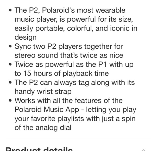 POLAROID NEW p2 portable Bluetooth speaker with wrist strap - Picture 6 of 8